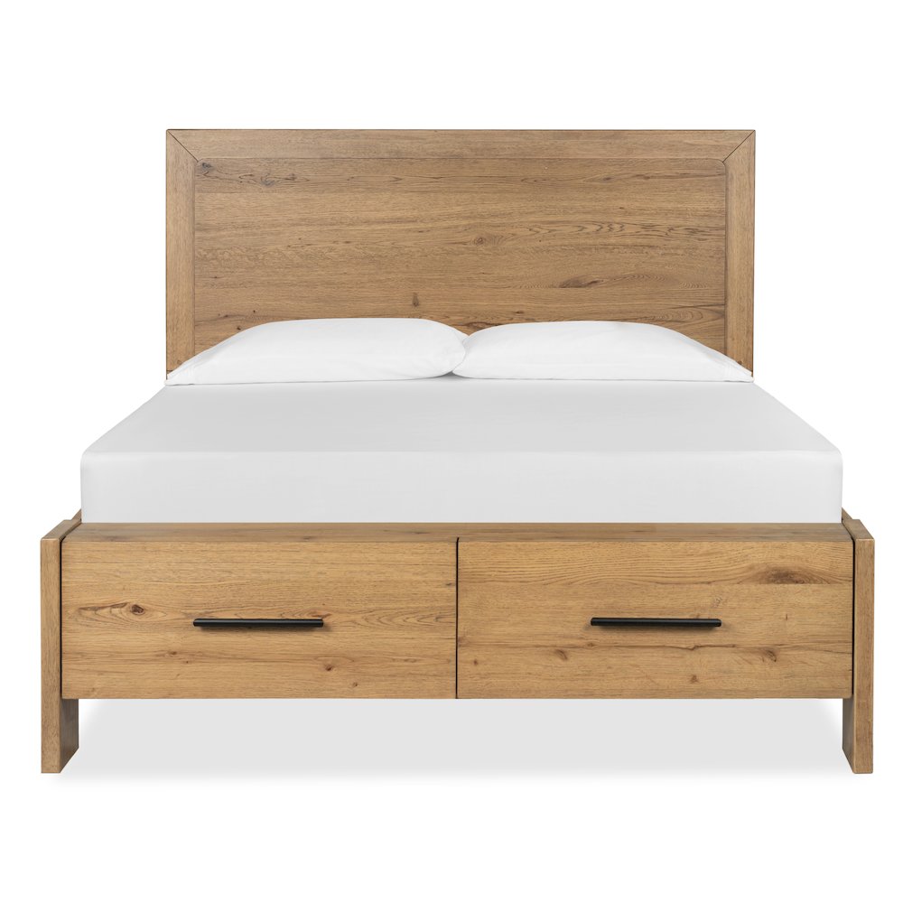 Davenport Rustic Caramel Queen Panel Storage Bed. Picture 2