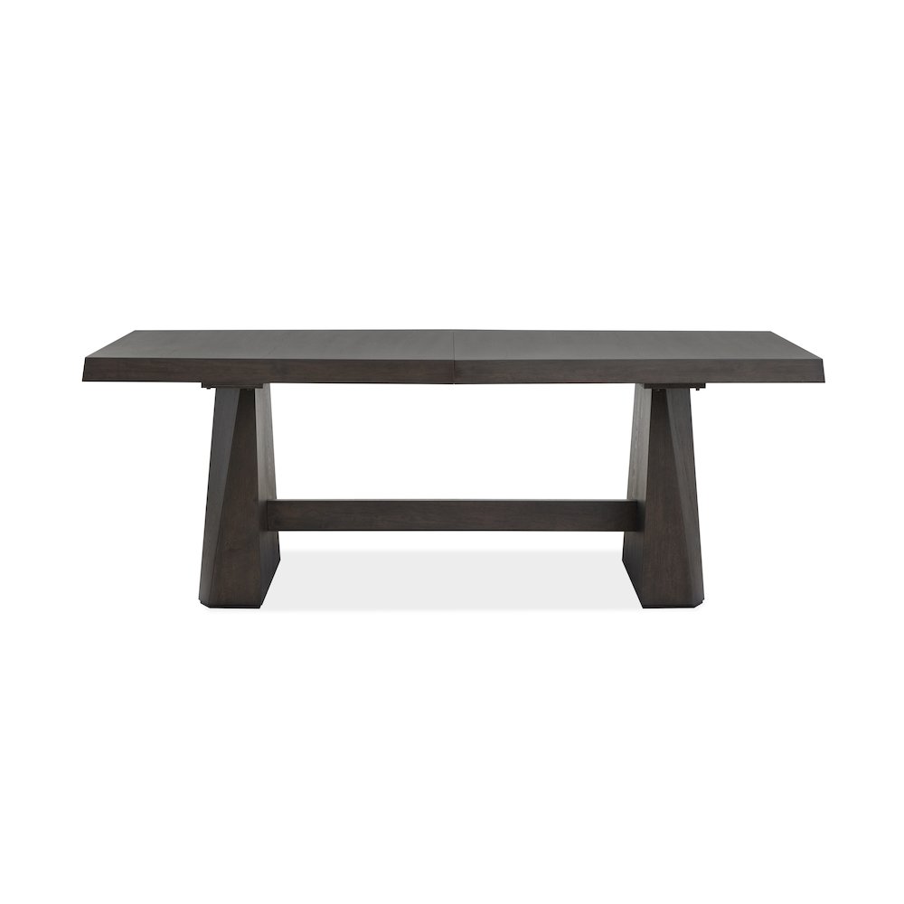Tauren Coffee Bean Extendable Double Pedestal Dining Table. Picture 3