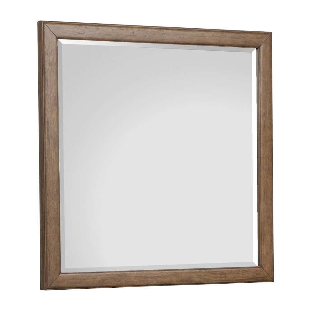 Ridgefield Russet Double Drawer Dresser With Landscape Mirror. Picture 6
