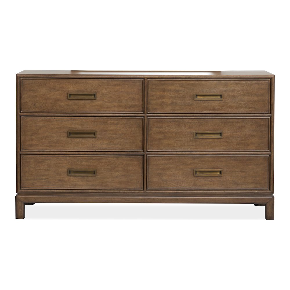 Ridgefield Russet Double Drawer Dresser. Picture 2