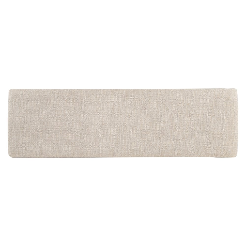 Heron Cove Chalk White And Dovetail Grey Upholstered Bench. Picture 6