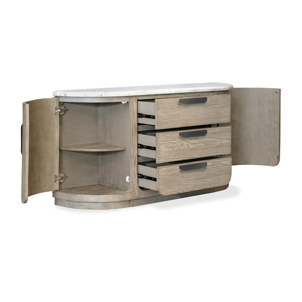 Braelyn Dorian Grey Stone Top Buffet. Picture 5