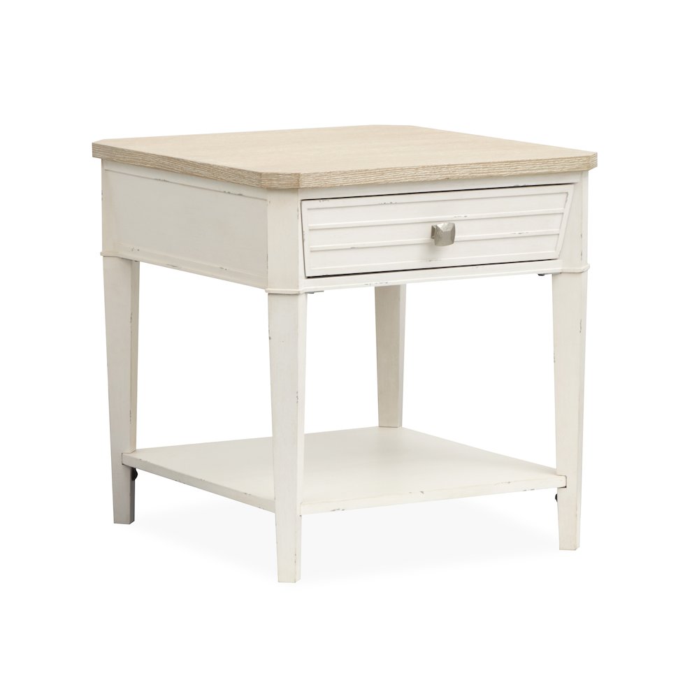 Echo Isles Sea Pearl And Driftwood Rectangular End Table. Picture 1