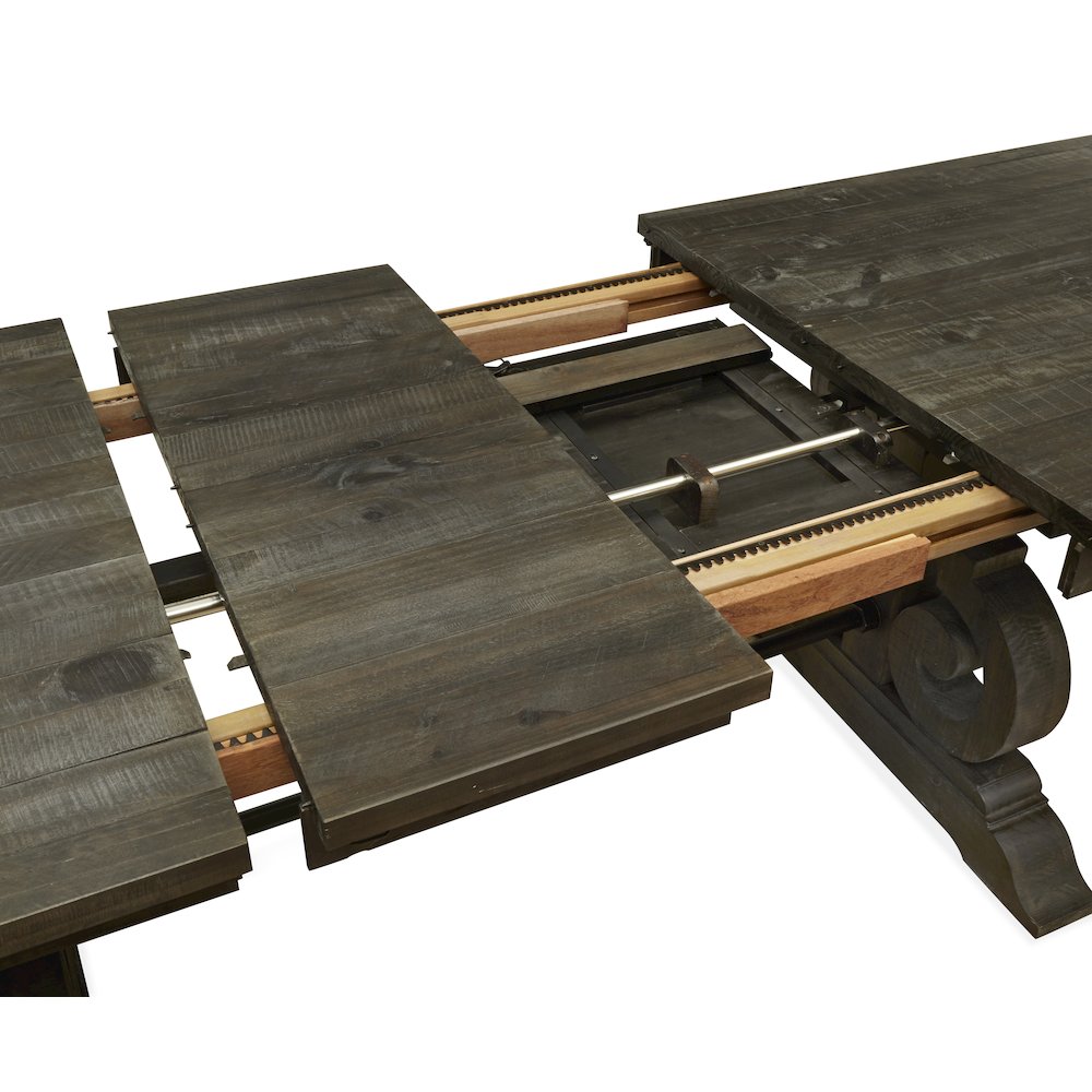 Bellamy Peppercorn Extendable Rectangular Dining Table. Picture 6