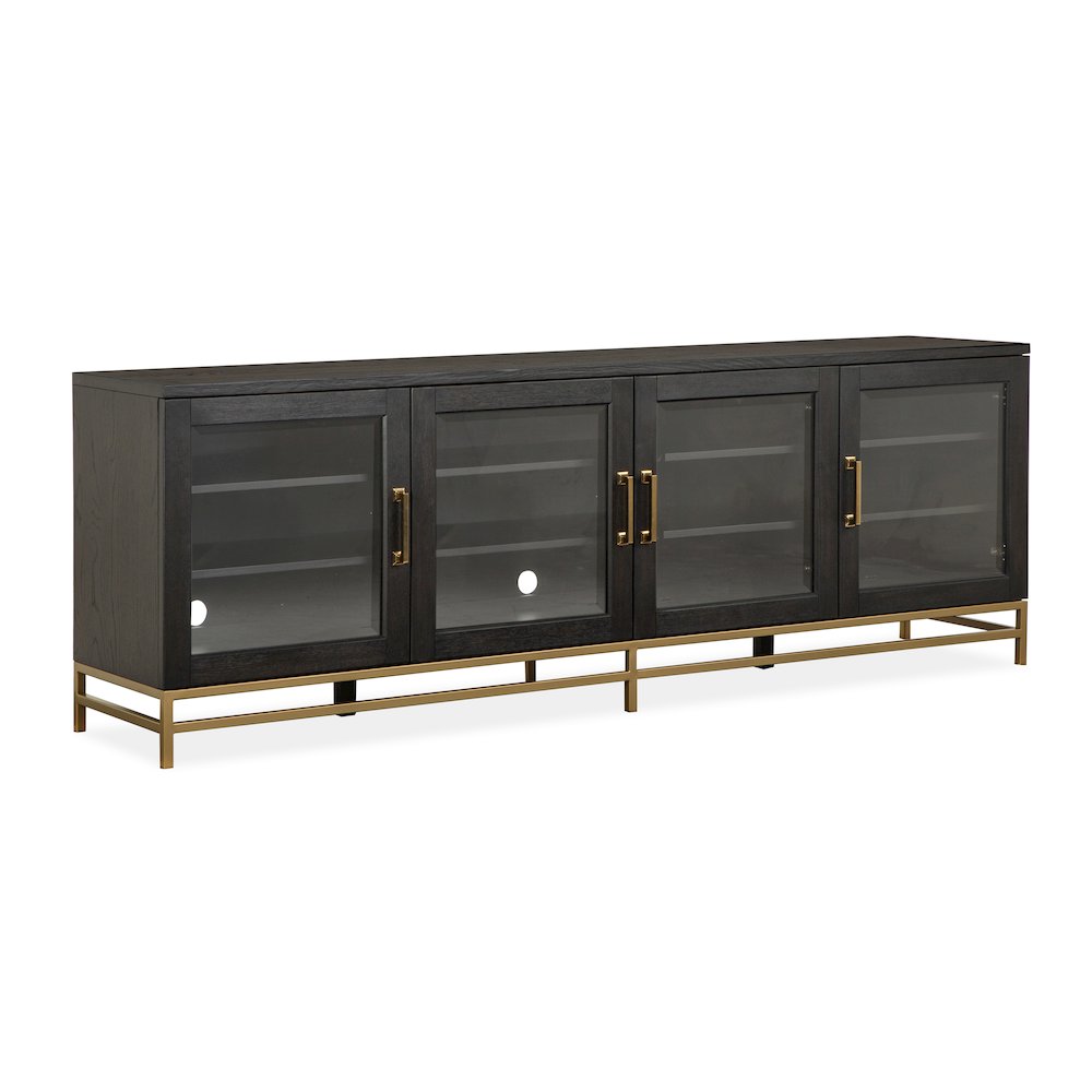 Lindon Coffee Bean Dark Large Console. Picture 1