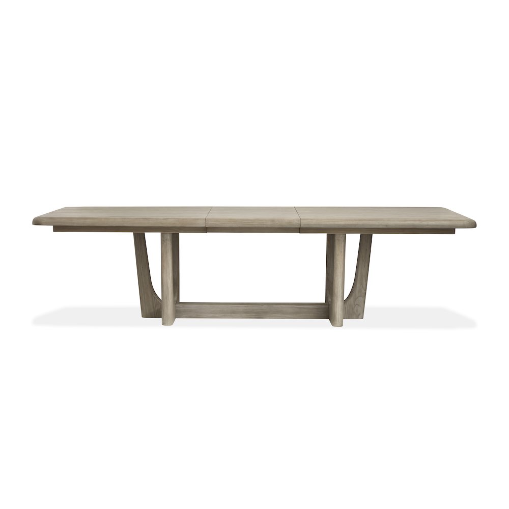 Braelyn Dorian Grey Extendable Trestle Dining Table. Picture 3