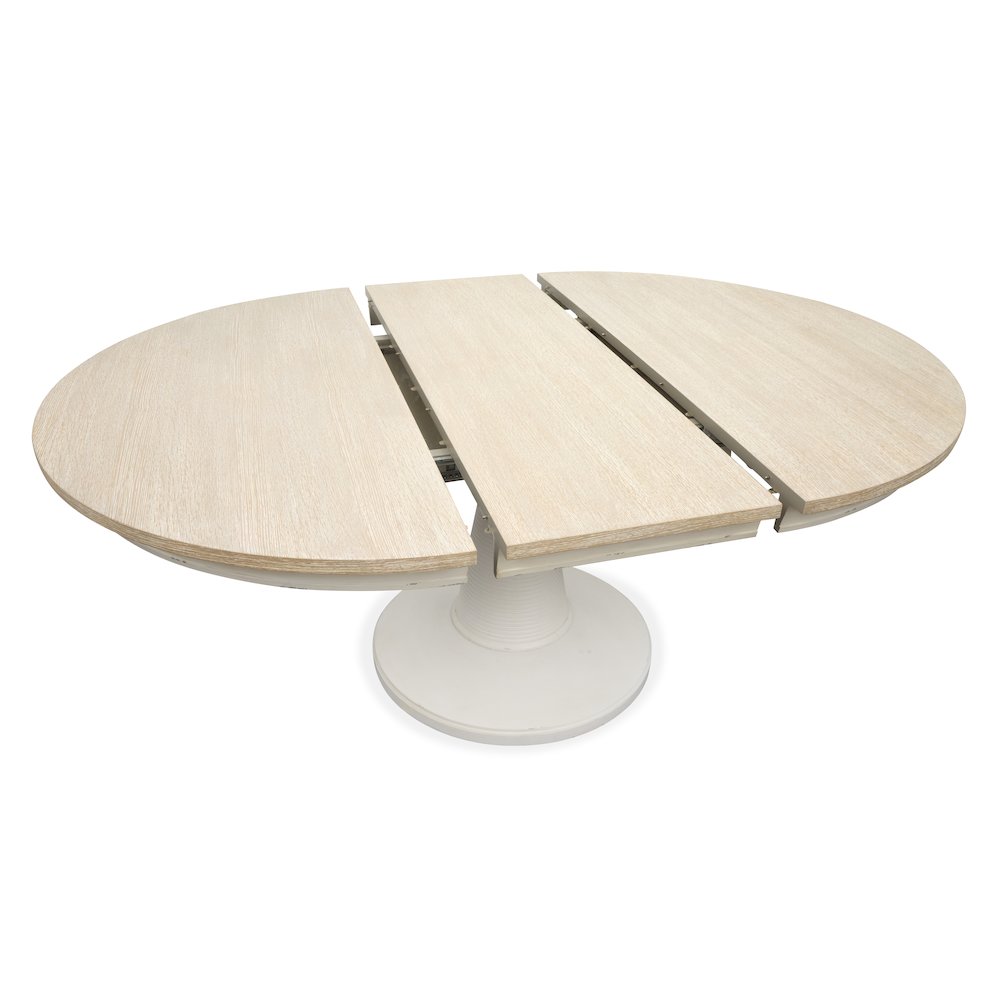 Echo Isles Sea Pearl And Driftwood Extendable 54" Round Dining Table. Picture 8