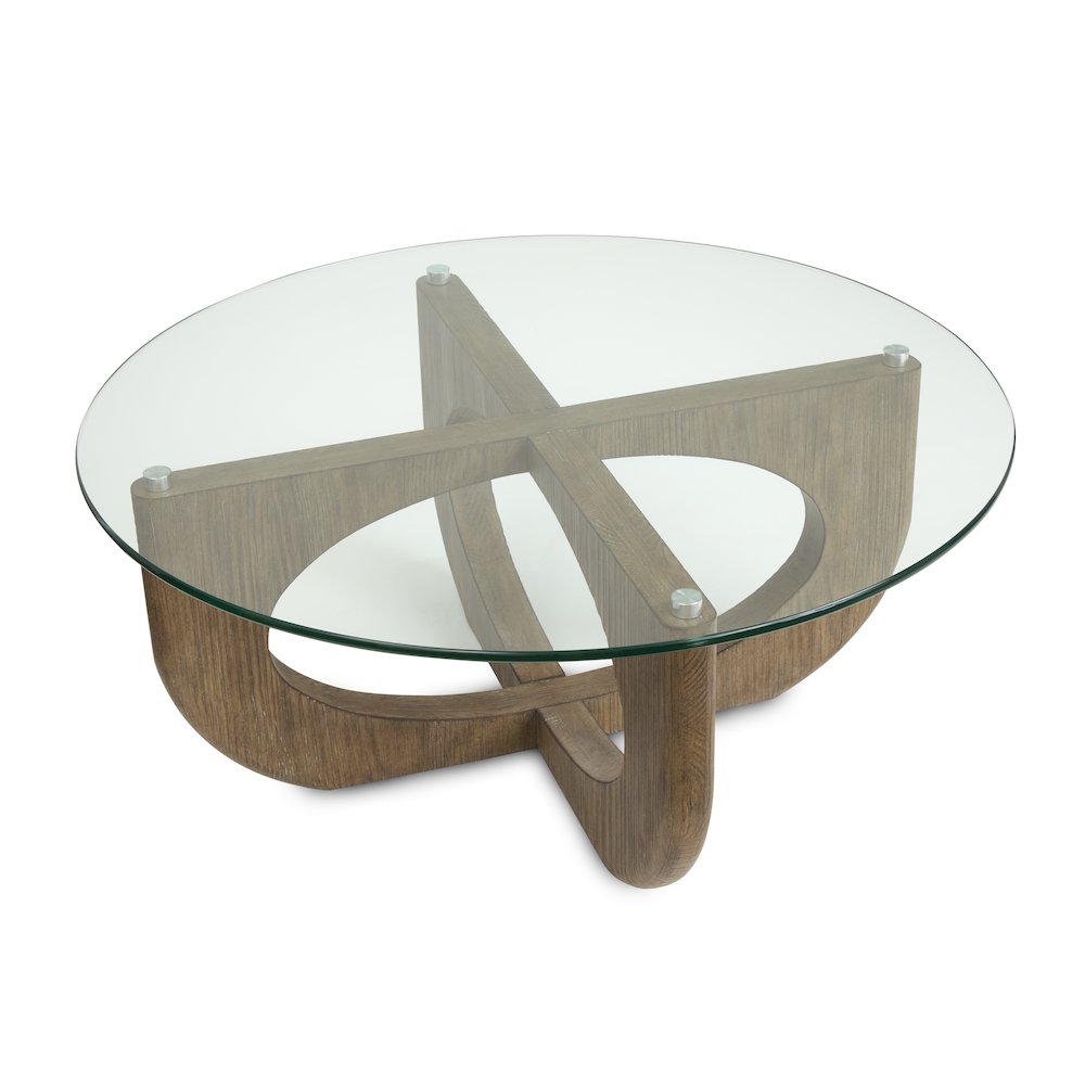 Lainey Almond Round Cocktail Table. Picture 4