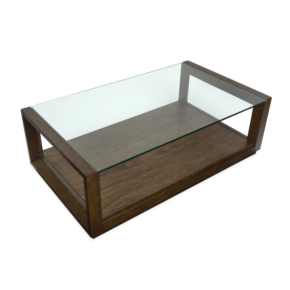 Sebastian Cinnamon Rectangular Cocktail Table With Casters. Picture 2