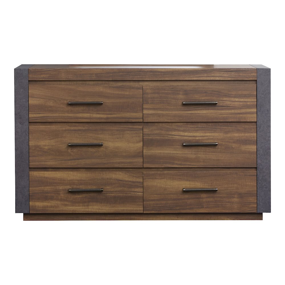 Jensen Tavern Brown Double Drawer Dresser. Picture 2