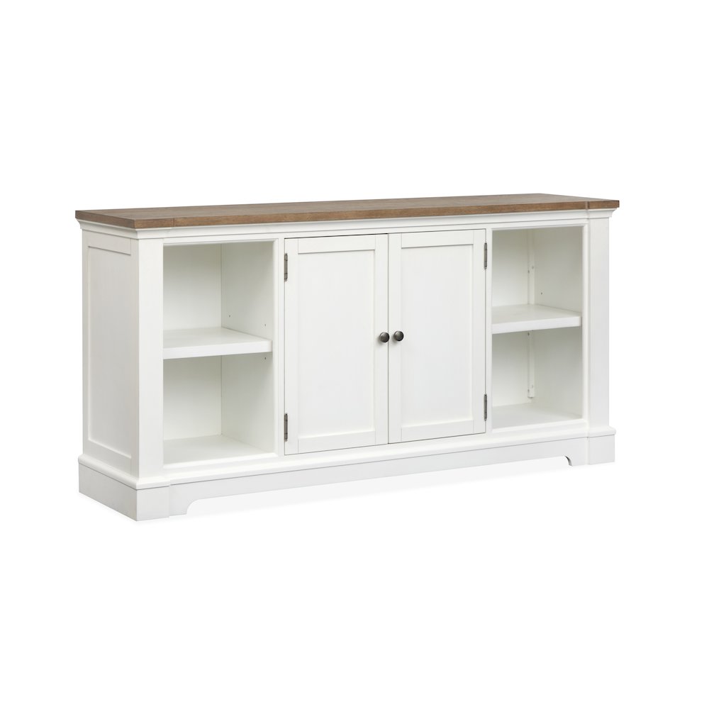 Kingston Whisper White And Cerused Nutmeg Credenza. Picture 1