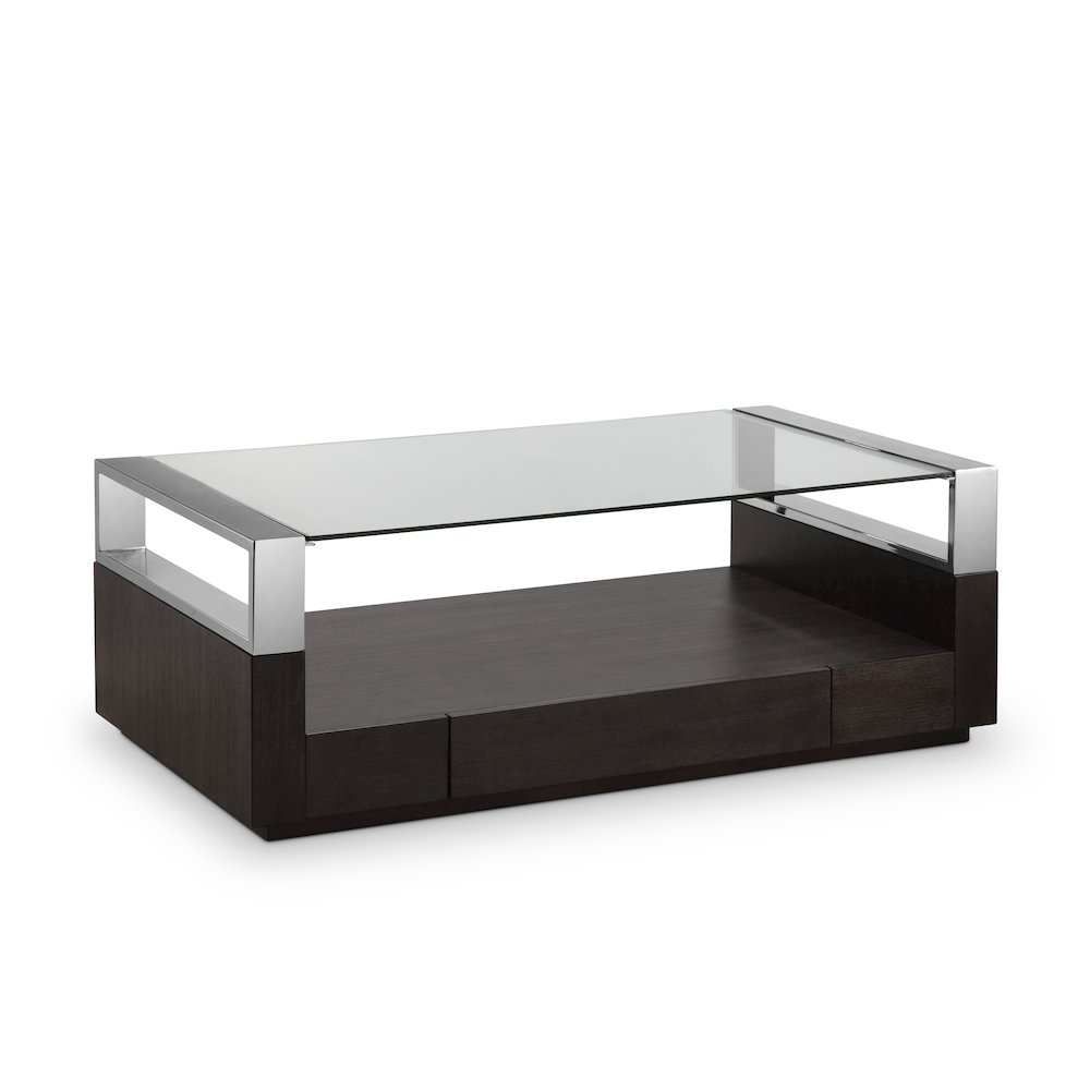 Revere Graphite Rectangular Cocktail Table With Casters. Picture 2