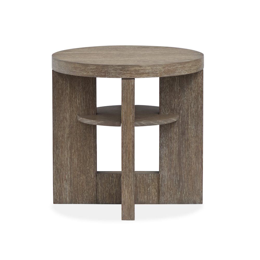 Conway Spiced Brown Round End Table. Picture 3