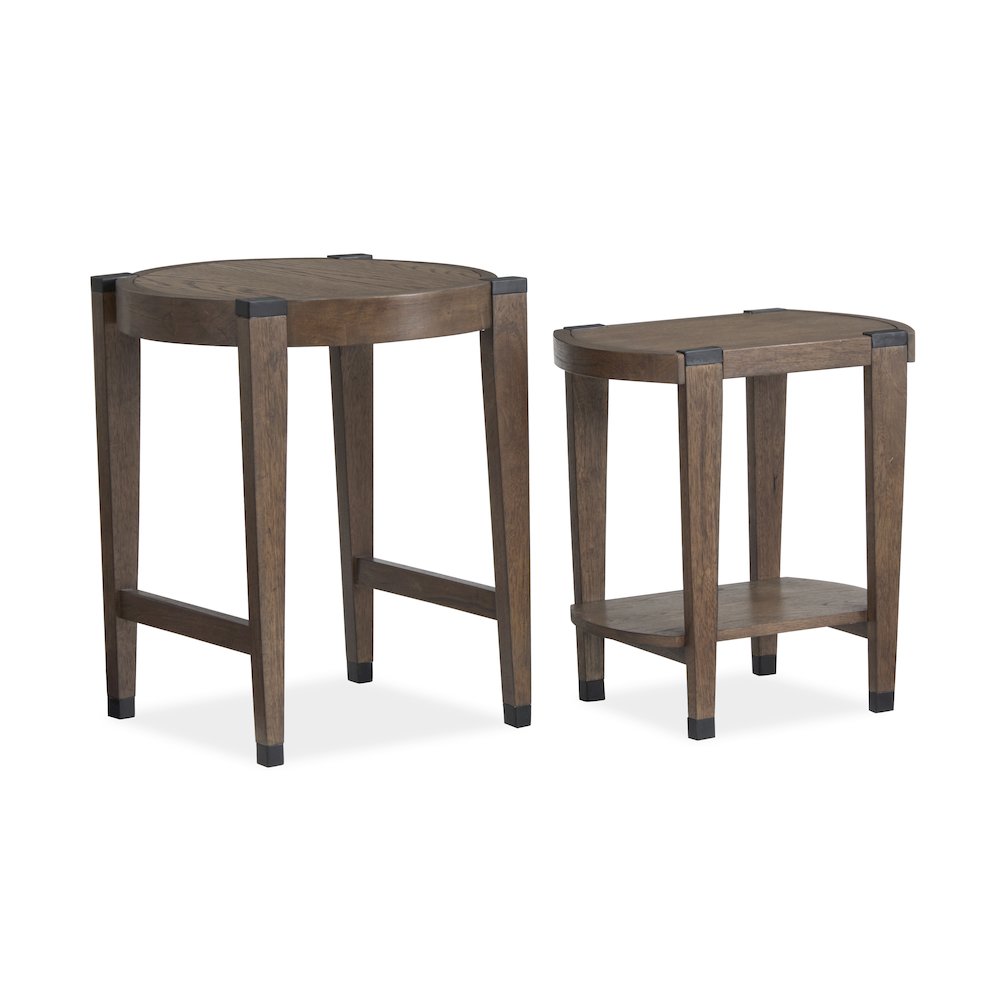 Kaysen Wallaby And Matte Black Nesting End Table. Picture 2