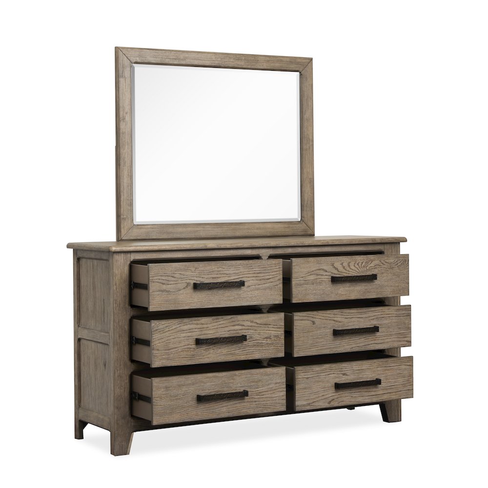 Claremont Smokey Taupe Dresser With Landscape Mirror. Picture 8