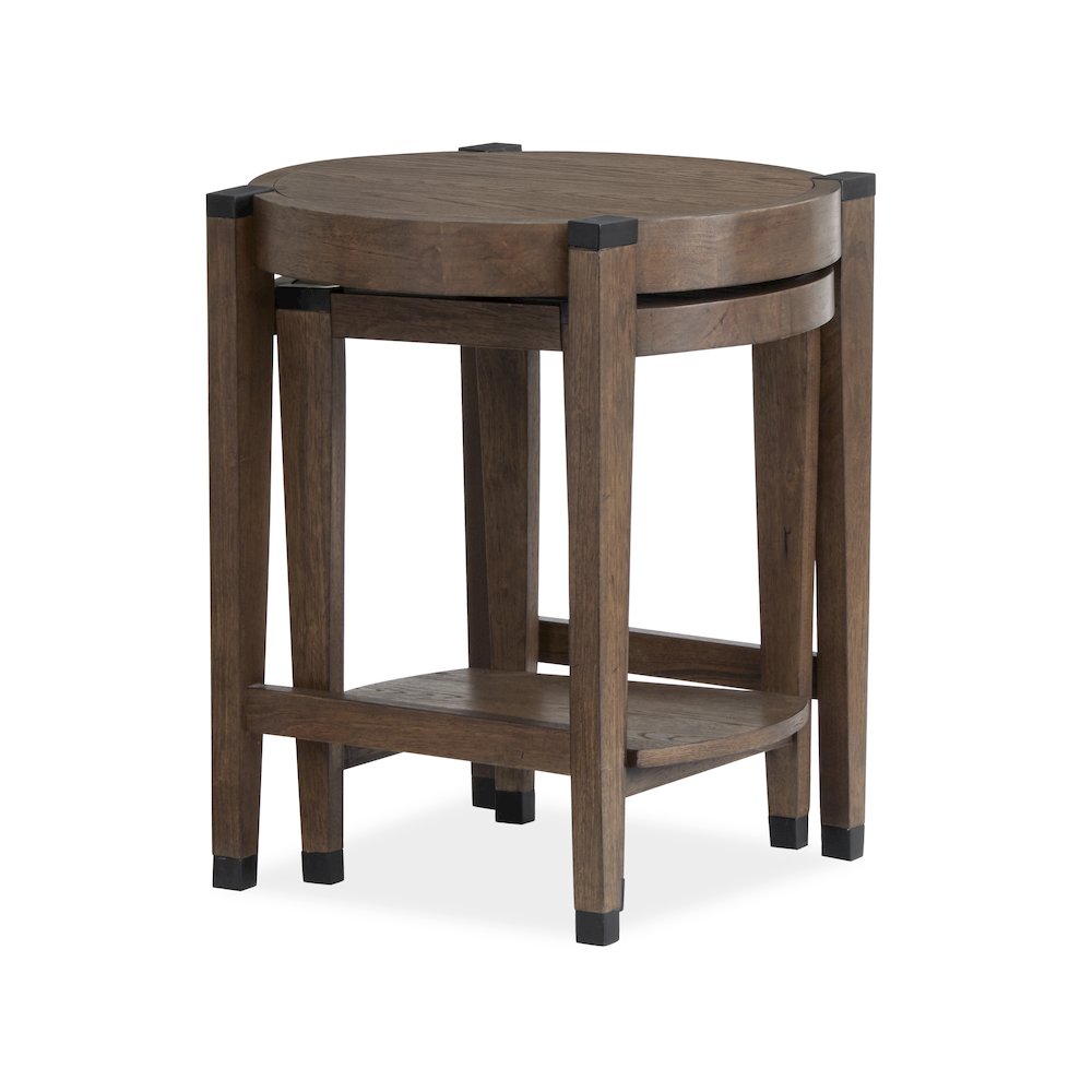 Kaysen Wallaby And Matte Black Nesting End Table. Picture 4