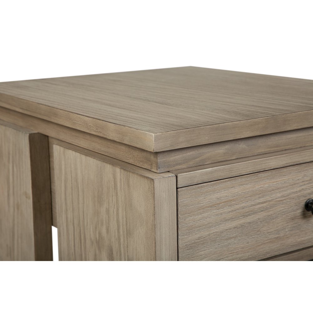 Conrad Stone Harbor Grey Rectangular End Table. Picture 6