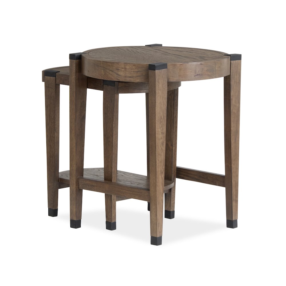 Kaysen Wallaby And Matte Black Nesting End Table. Picture 3