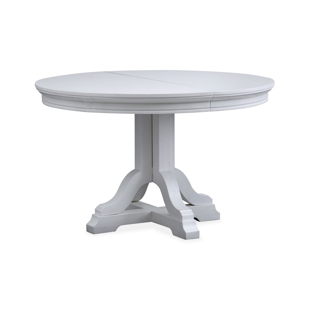 Charleston Harbor Gray Grey Extendable 48" Round Dining Table. Picture 5