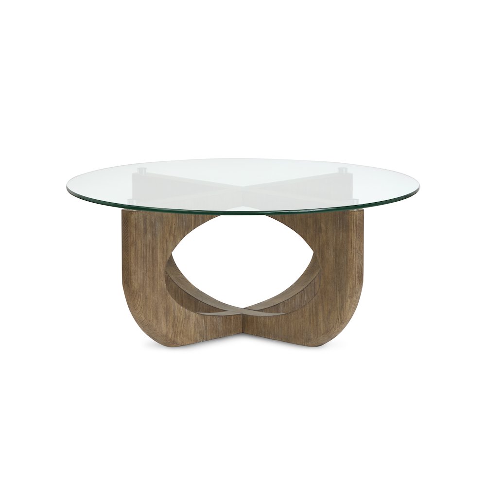 Lainey Almond Round Cocktail Table. Picture 2