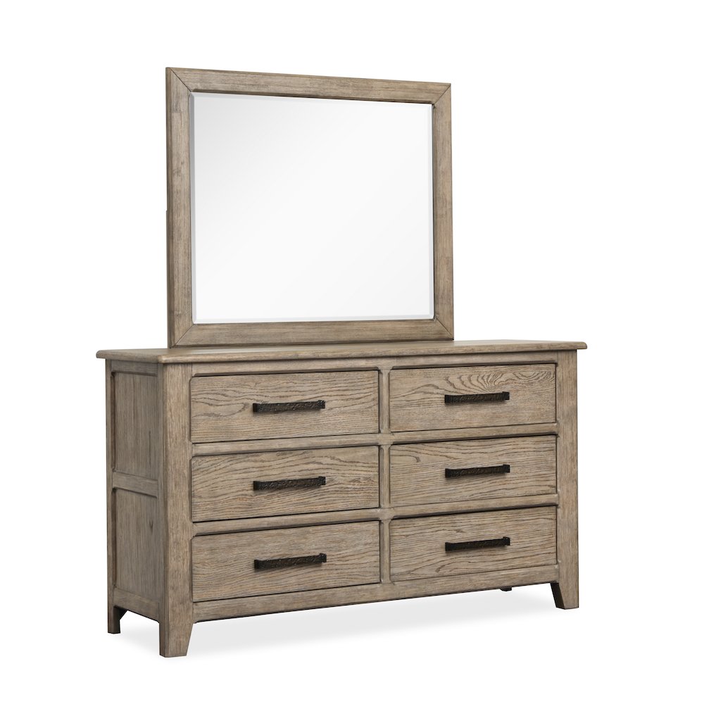 Claremont Smokey Taupe Dresser With Landscape Mirror. Picture 1