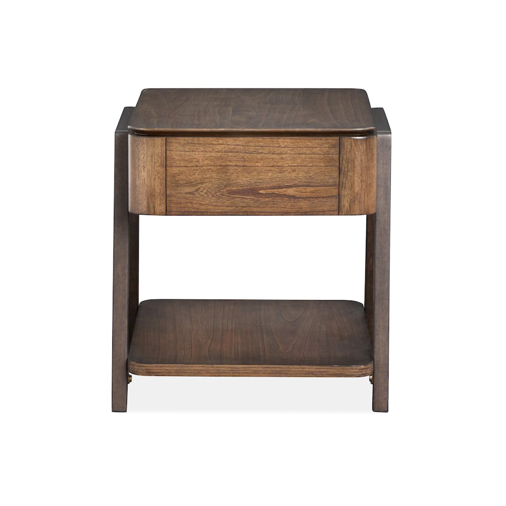 Hallie Milk Chocolate And Dark Chocolate Rectangular End Table. Picture 3