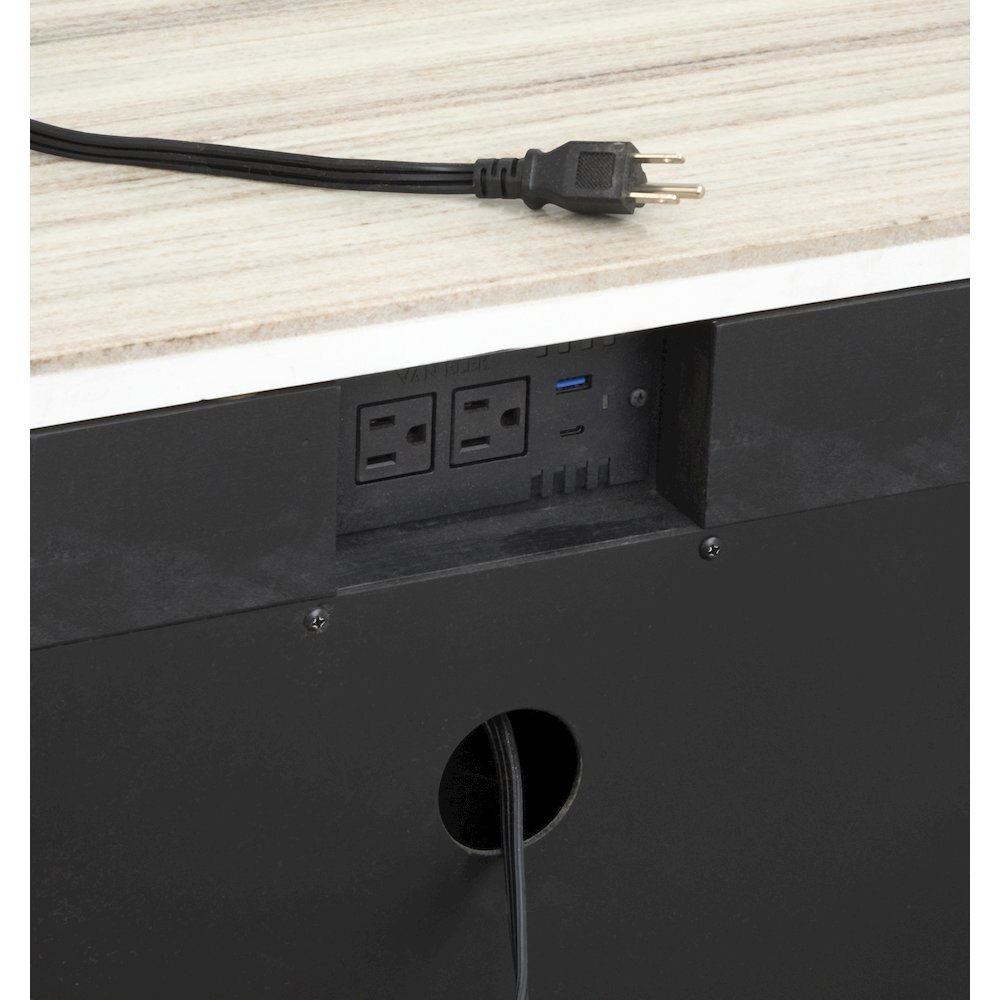 Plum Creek Ravenwood Black Open Nightstand. Picture 7