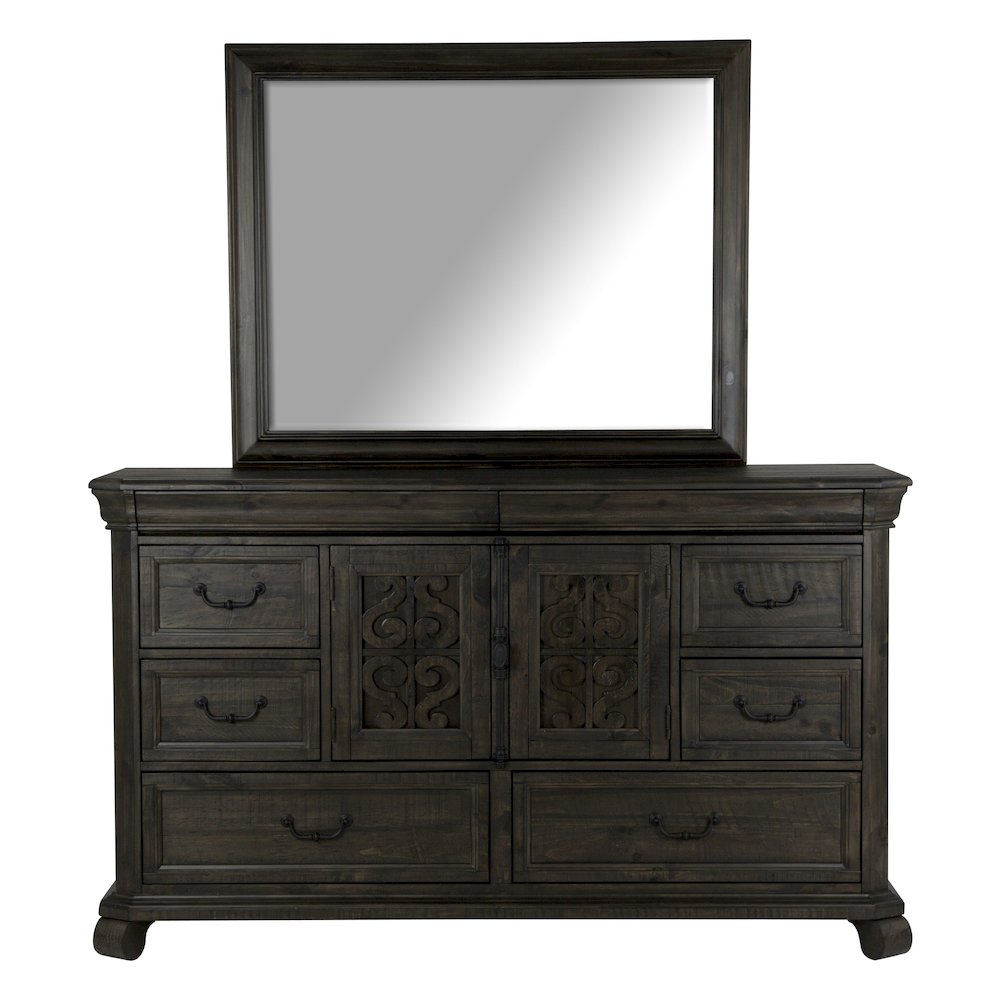 Bellamy Peppercorn Drawer Dresser With Landscape Mirror. Picture 2