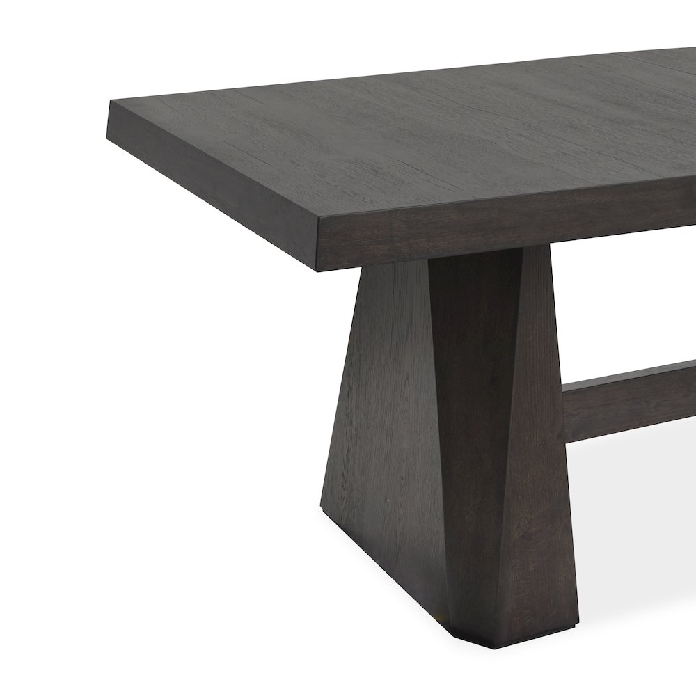 Tauren Coffee Bean Extendable Double Pedestal Dining Table. Picture 8