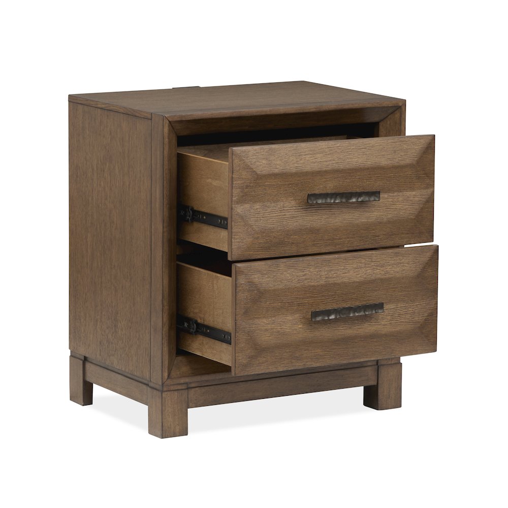 Callisto Bourbon Brown Drawer Nightstand. Picture 5