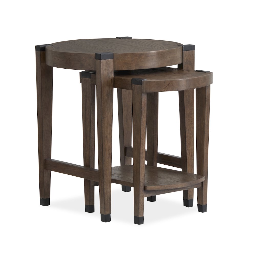 Kaysen Wallaby And Matte Black Nesting End Table. Picture 5