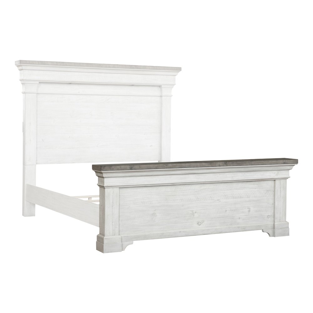 Samuel Lawrence Valley Ridge Distressed White Queen Panel Footboard/Slats. Picture 1