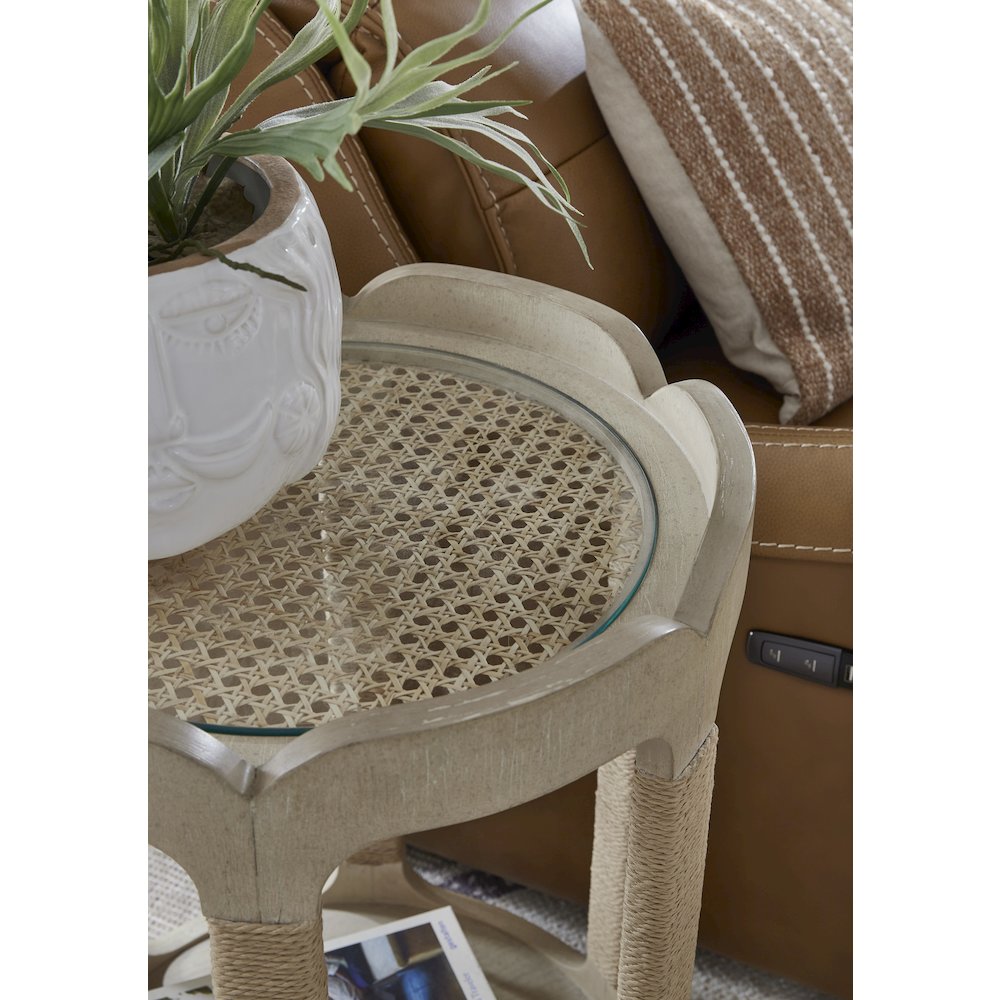 Sunset Cove Sanibel Brown Drum Table. Picture 8