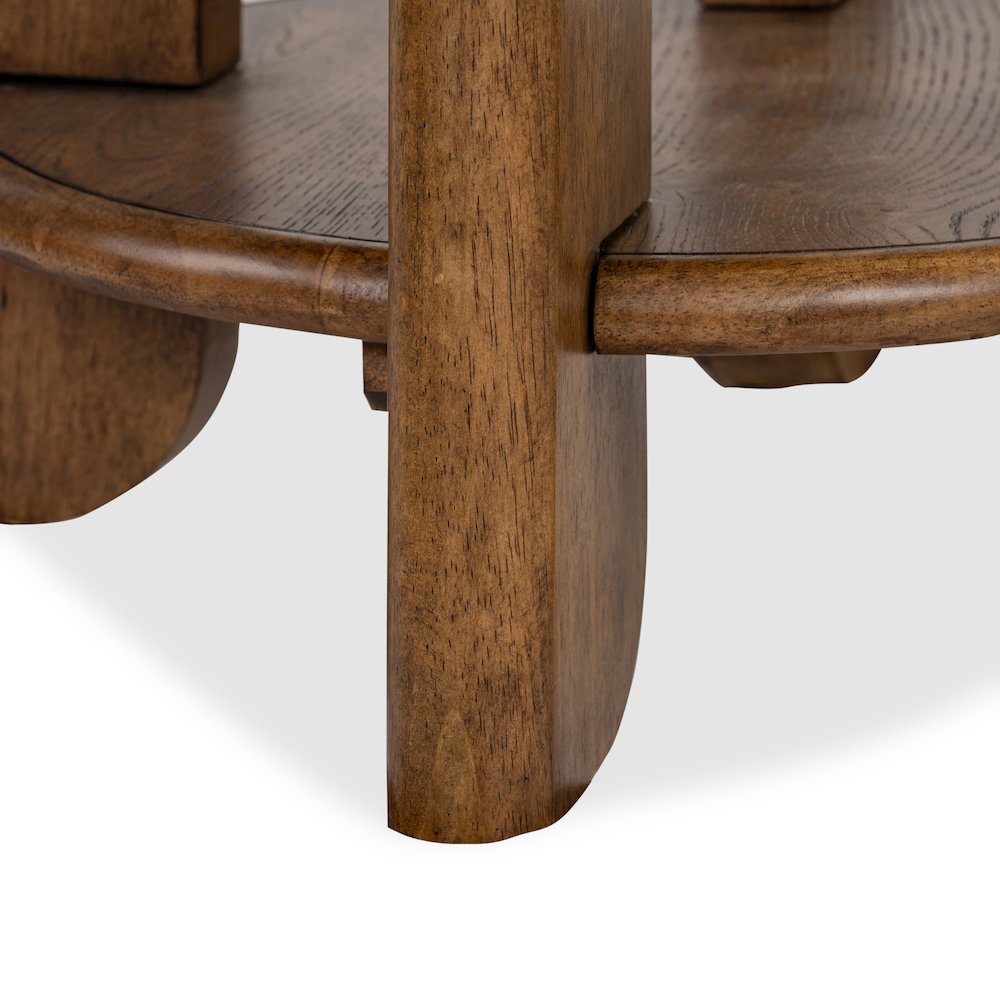 Tanner Tawny Brown Round End Table. Picture 6