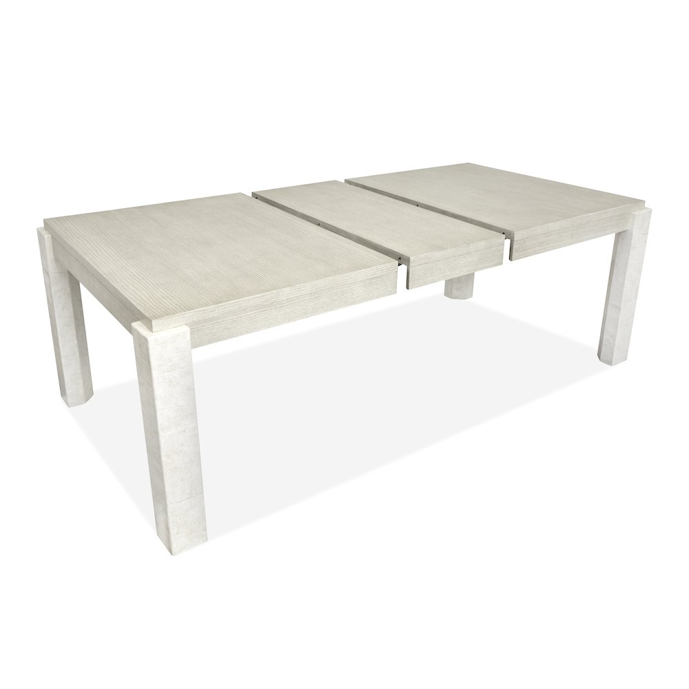 Lorelei Misty Cloud Extendable Rectangular Dining Table. Picture 6
