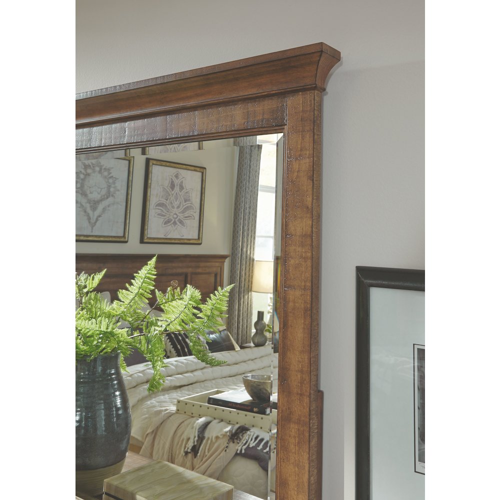 Bay Creek Toasted Nutmeg Drawer Dresser With Landscape Mirror. Picture 7