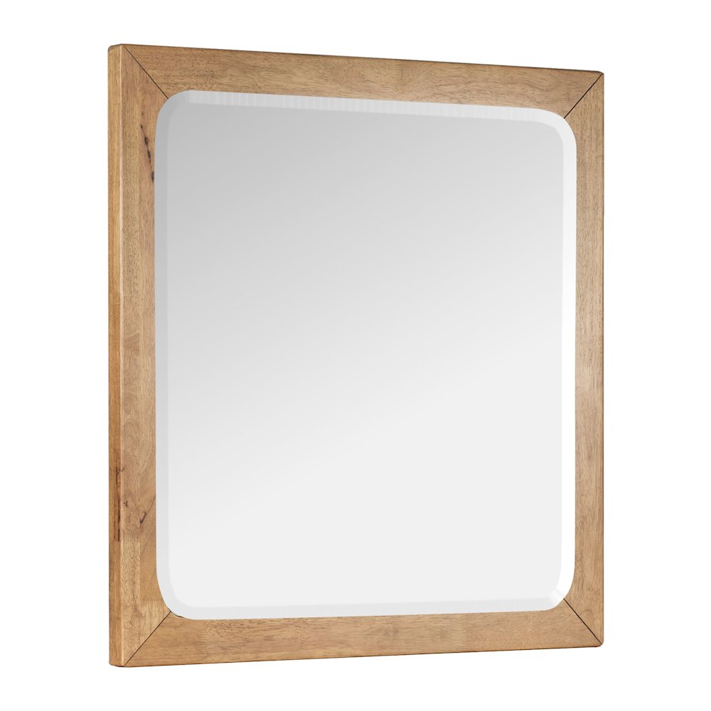 Davenport Rustic Caramel Double Drawer Dresser With Portrait Mirror. Picture 8