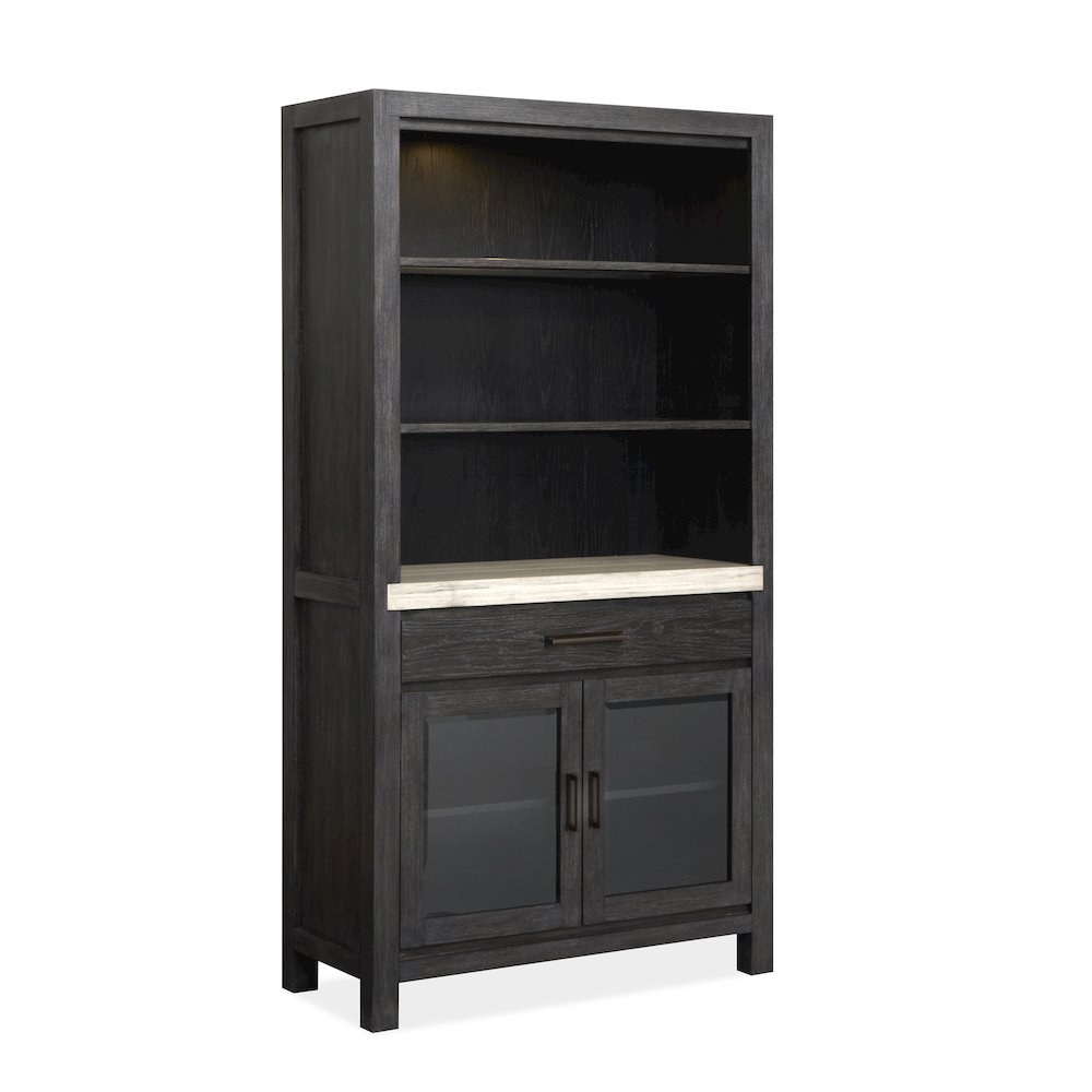 Plum Creek Ravenwood Black Display Cabinet. Picture 1