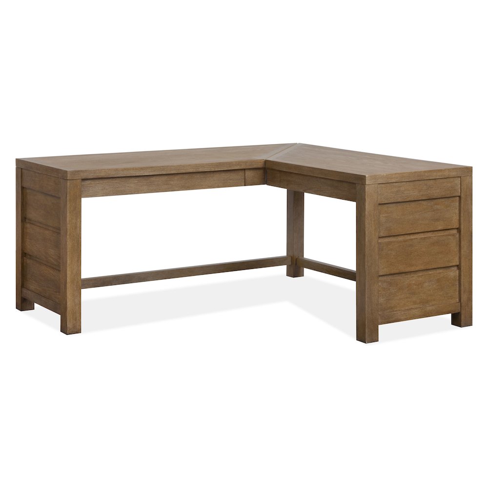 Plum Creek Sierra Brown L Desk. Picture 1