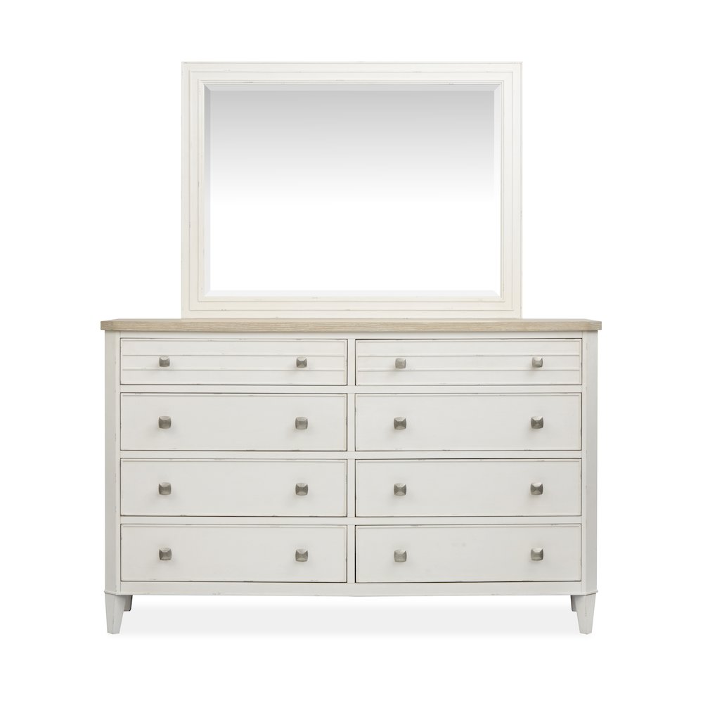 Echo Isles Sea Pearl And Driftwood Double Drawer Dresser With Landscape Mirror. Picture 2