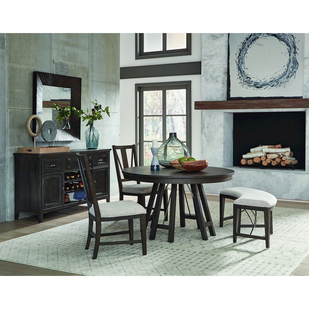 Westley Falls Graphite 52" Round Dining Table. Picture 8