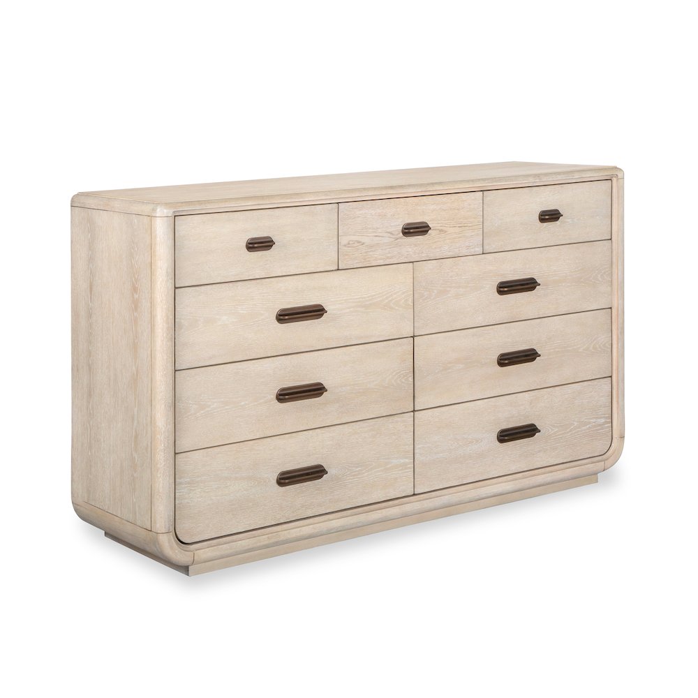 Sunset Cove Sanibel Brown Drawer Dresser With Landscape Mirror. Picture 2