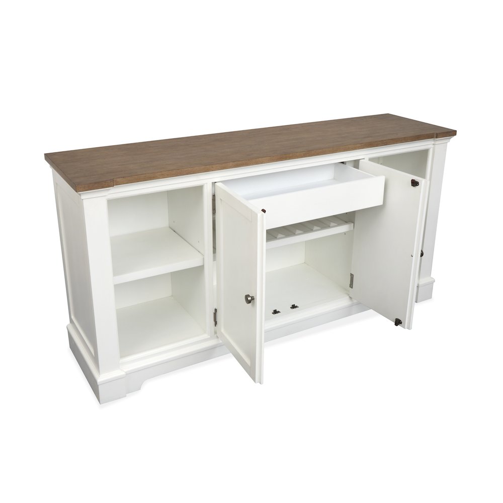 Kingston Whisper White And Cerused Nutmeg Credenza. Picture 7
