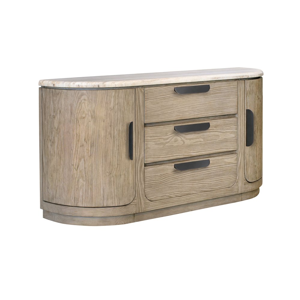 Braelyn Dorian Grey Stone Top Buffet. Picture 1