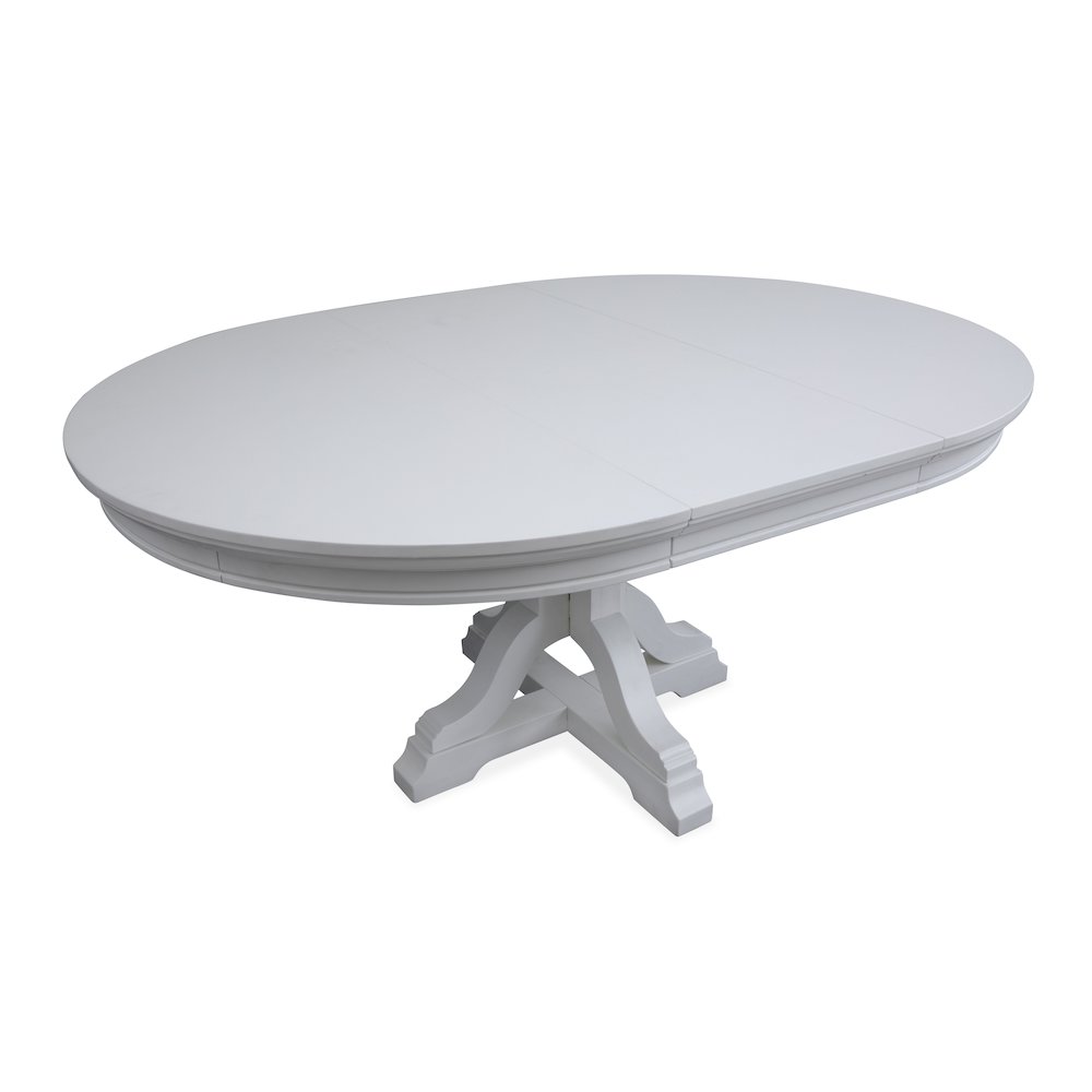 Charleston Harbor Gray Grey Extendable 48" Round Dining Table. Picture 13