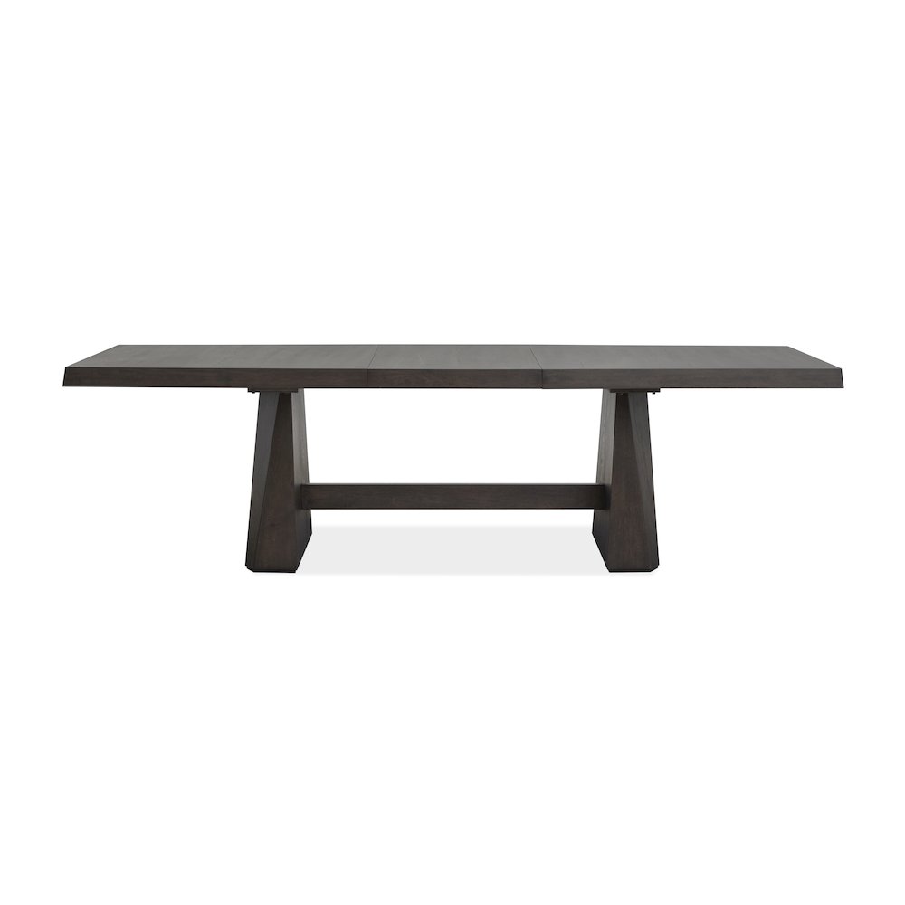 Tauren Coffee Bean Extendable Double Pedestal Dining Table. Picture 4