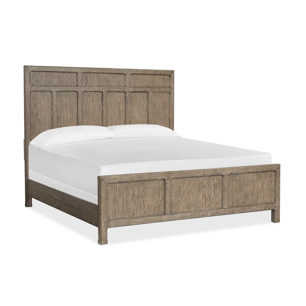Claremont Smokey Taupe Queen Panel Bed. Picture 1