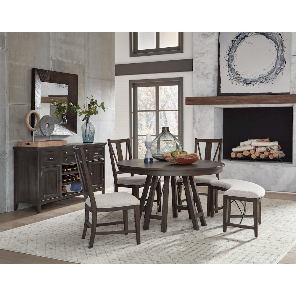 Westley Falls Graphite 52" Round Dining Table. Picture 6