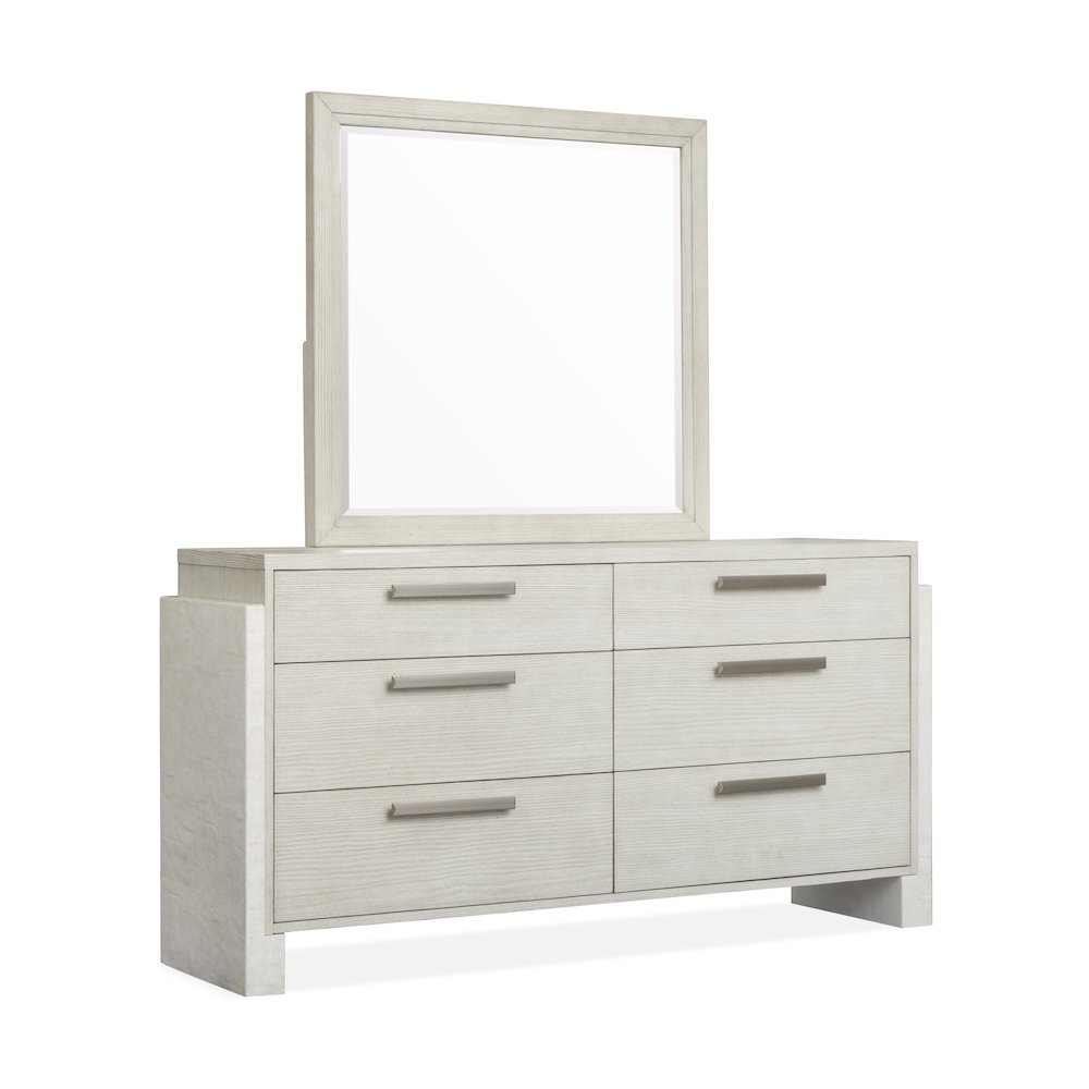 Lorelei Misty Cloud Dresser With Landscape Mirror. Picture 1