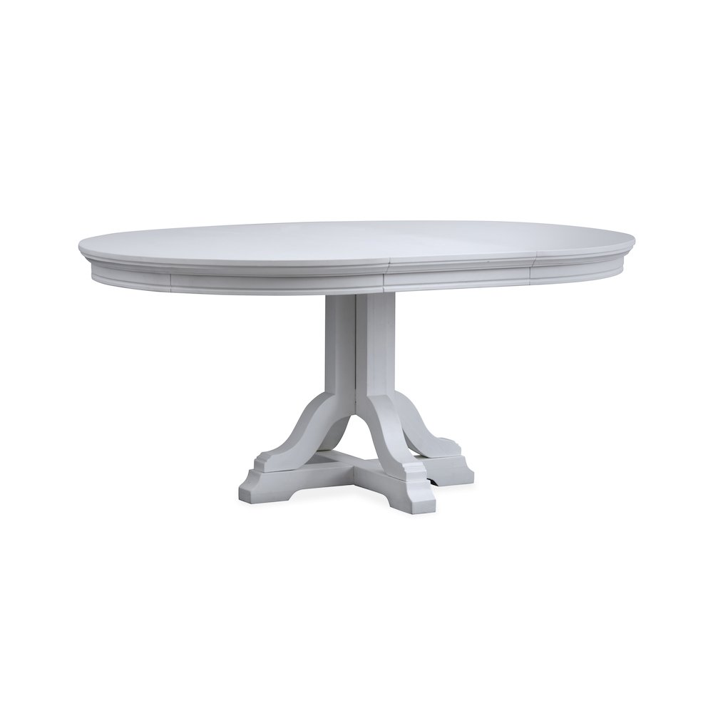 Charleston Harbor Gray Grey Extendable 48" Round Dining Table. Picture 8